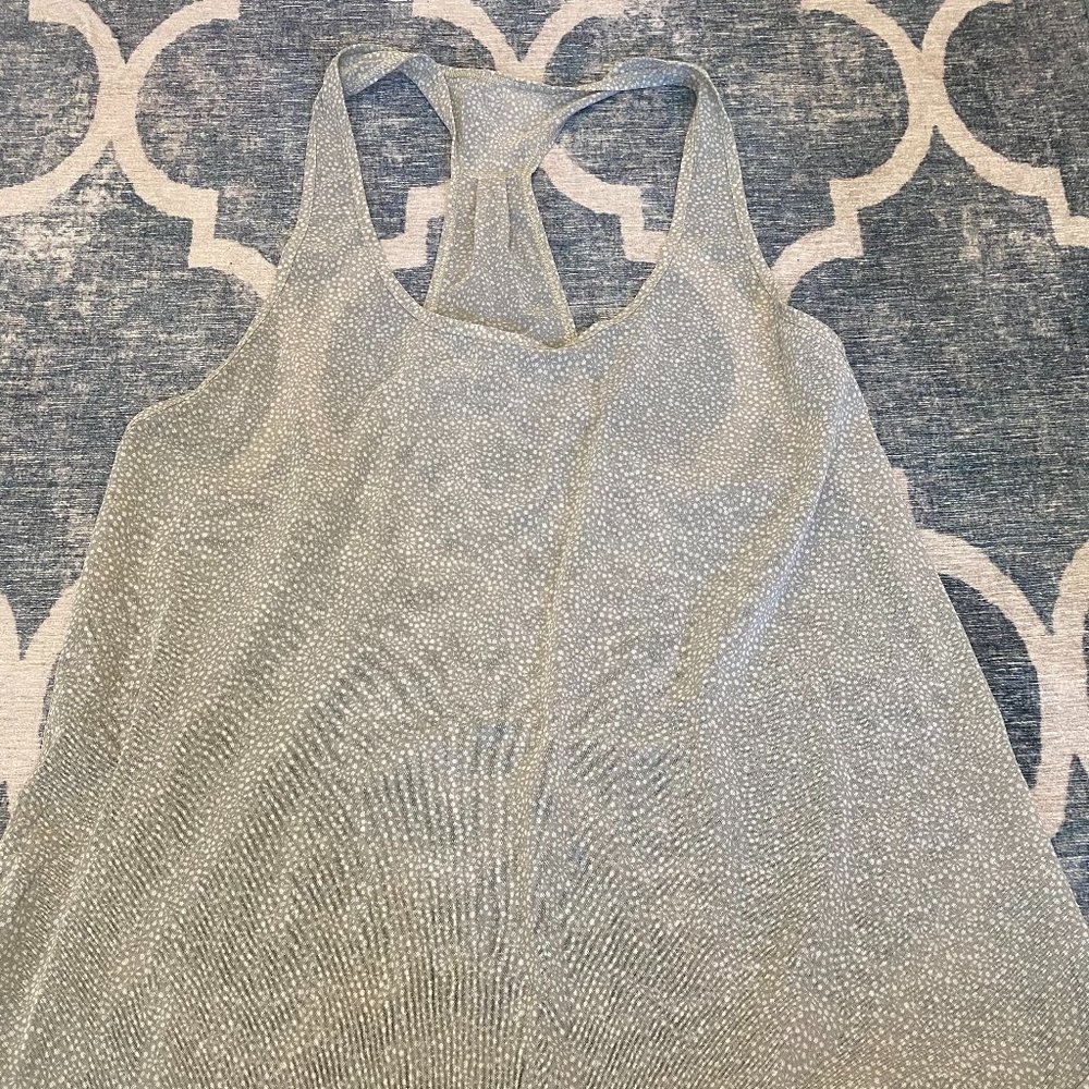 Gray/ White Sheer Lulu Tank Size 6